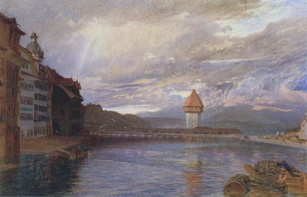 Alfred William Hunt,RWS Lucerne (mk46) oil painting image